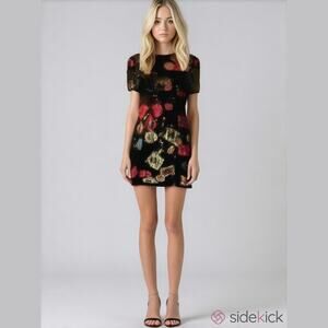 Vintage Daval Designs‎ by Samir Suri Medium Silk Dress Black Cocktail Party